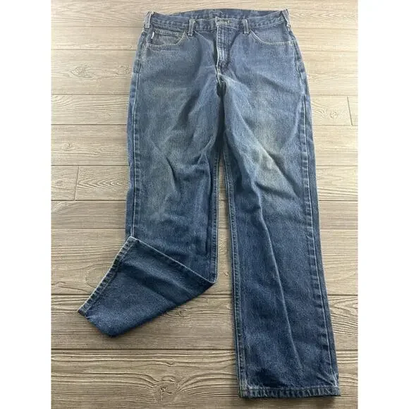 Carhartt Jeans Mens 36 X 32 Carhartt B8 Prw Denim Traditional